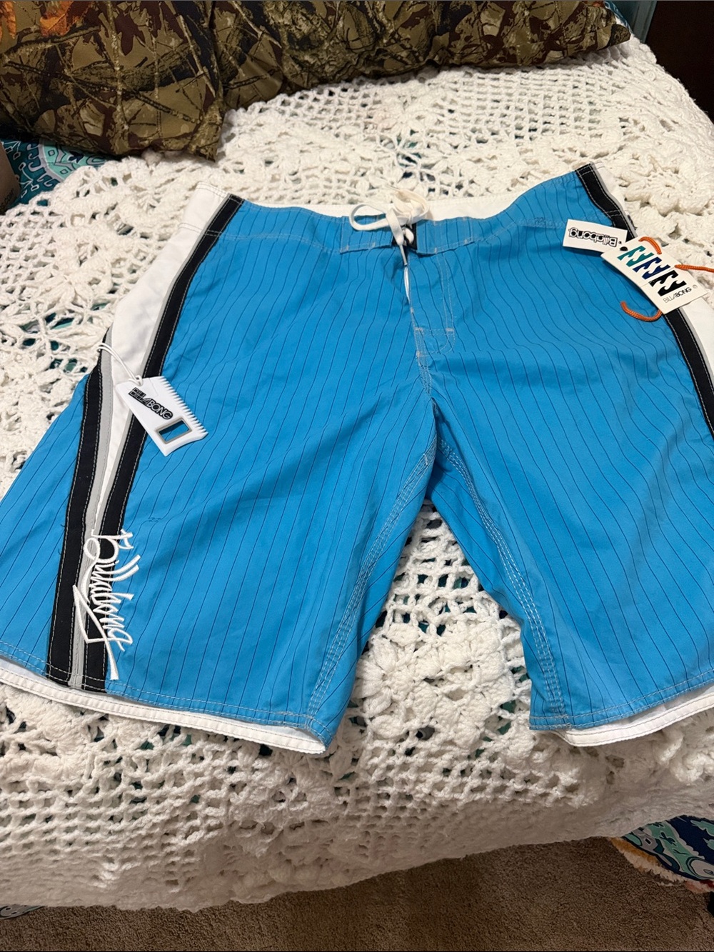 Billabong Men’s Blue Pinstripe Boardshorts
